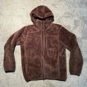 Uniqlo fuzzy zip-up sweatshirt - Brown - Size S